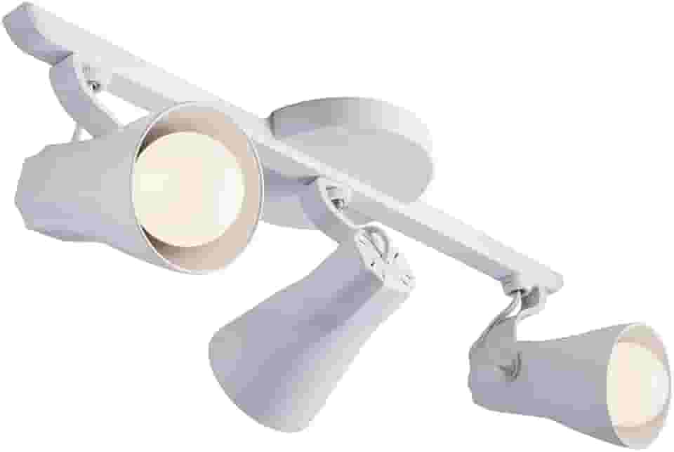 Luminária de Teto Spot Sobrepor Trilho Direcionável Octa 3 Lâmpadas Quarto sala Cozinha Praia Litoral E27 Bivolt (Branco)