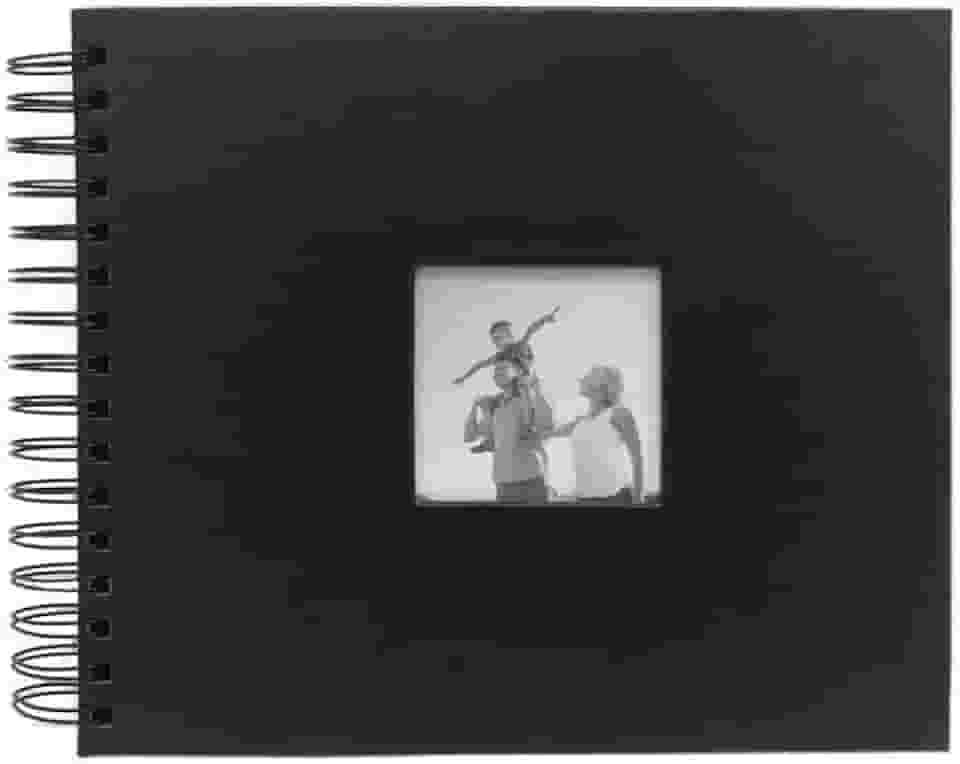 Álbum De Fotos Scrapbook 20x23 Livro De Assinaturas Cor:Preto
