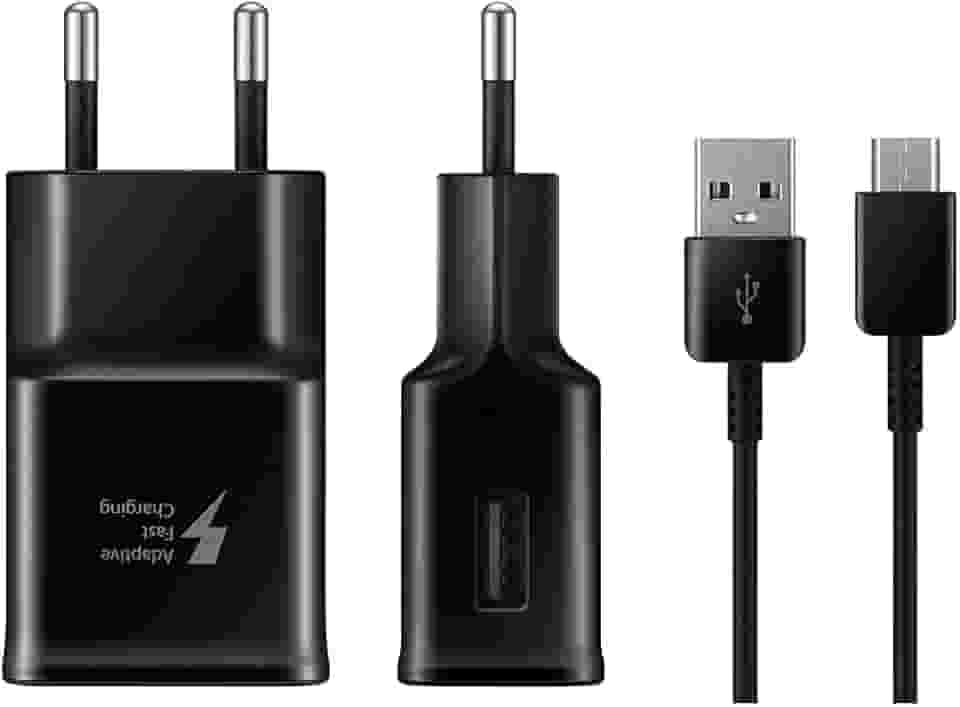 Carregador Samsung EP-TA20BBBCGBR Fast Charge Tipo C c/ Cabo Preto