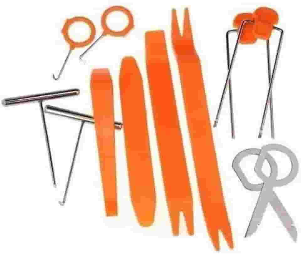 Kit de Ferramentas para Painel Automotivo 12 Peças | Espátulas para Remoção de Moldura, Porta e Som de Carro | Plástico Resistente, Não Danifica o Veículo