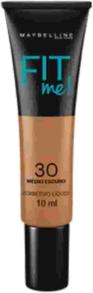 Maybelline NY Corretivo Líquido Efeito Matificador Fit Me 30 Médio Escuro, 10ml