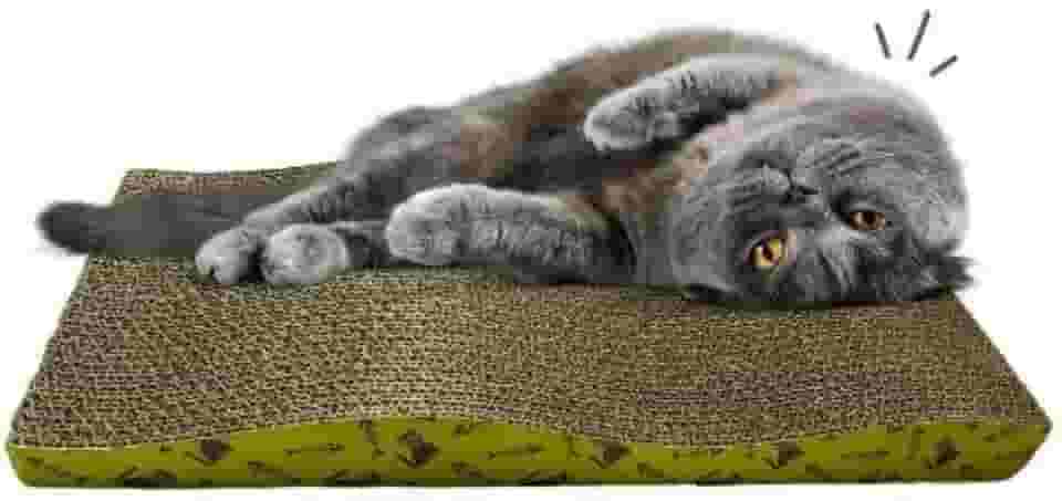 Arranhador Ondulado 42cm Para Gatos C/Catnip