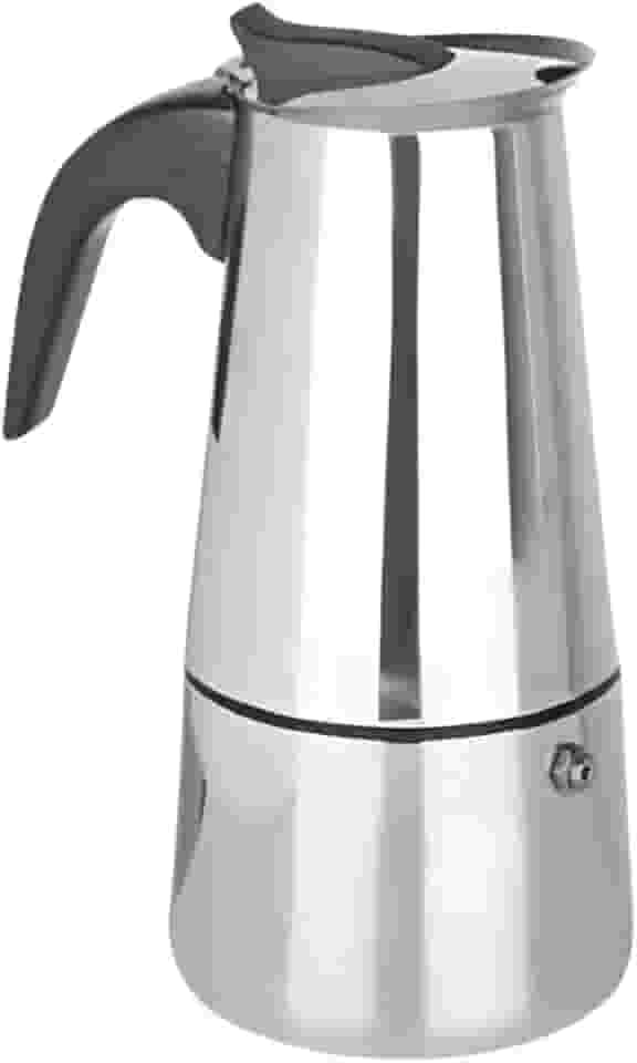 Cafeteira Italiana Inox 6 Xícaras – Moka Express Tradicional em Aço Inox 300ml, Cafeteira de Fogão para Café Expresso Forte e Aromático (300ml)