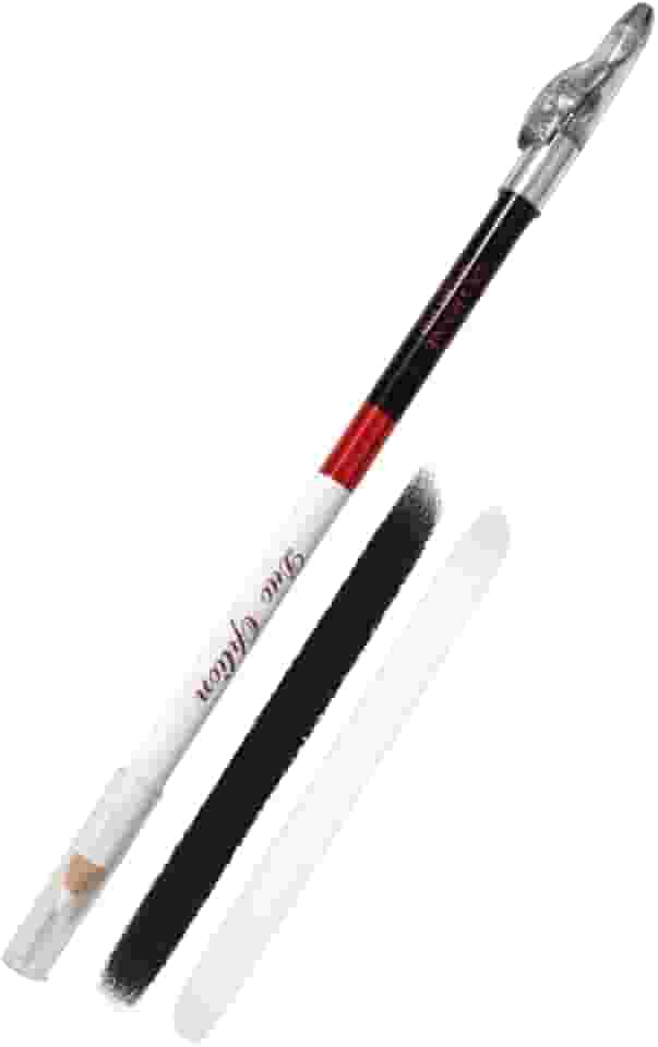 Lápis de Olho 2 em 1, Preto e Branco, com Apontador Incluso, Alta Pigmentação e Textura Macia