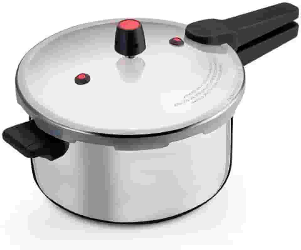 Panela de Pressão 7 Litros Fechamento Externo – Alumínio Polido, Segura e Resistente, Cabo em Baquelite