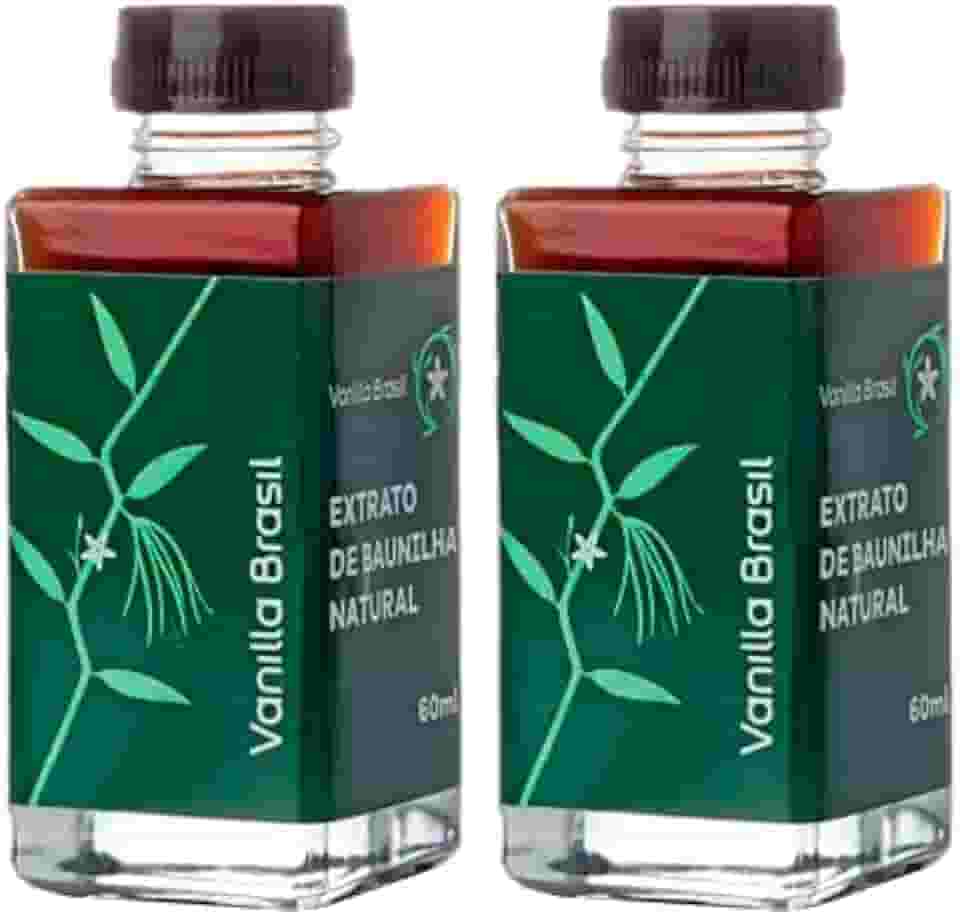 Kit 2X: Extrato de Baunilha Natural Vanilla Brasil 60ml