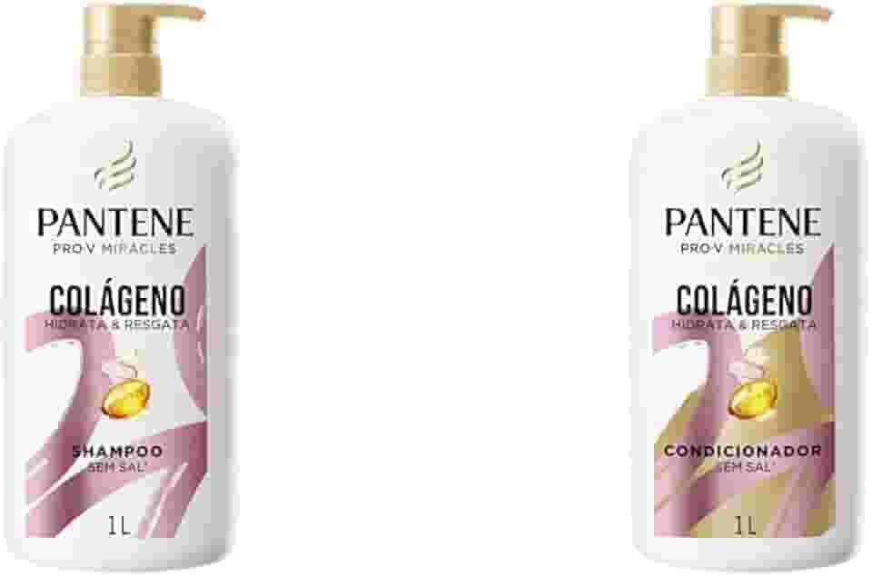 Kit Pantene PRO-V Miracles Shampoo Colágeno 1L + Pantene PRO-V Miracles Condicionador Colágeno 1L