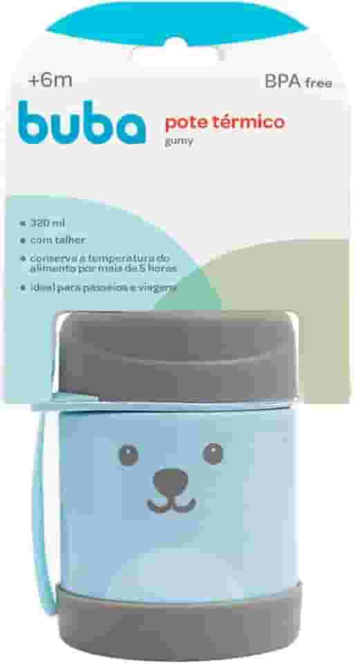 Buba Pote Termico C/Colher - Gumy Azul Azul