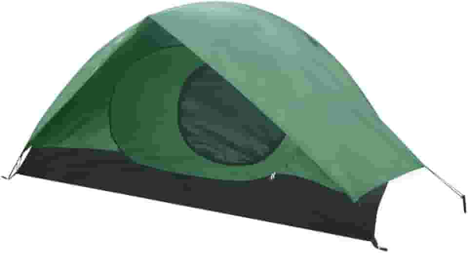 NAUTIKA, Barraca para acampamento trilhas leve Modelo Takoma com capacidade para 2 pessoas. Coluna d'água de 2000mm. Modelo Iglu com sobreteto completo e pequeno avanço. Verde e preto