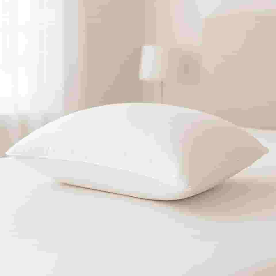 Travesseiro Pena de Ganso Fibras Importada Branco Macio Confortavel Antialergico Pluma De Ganso