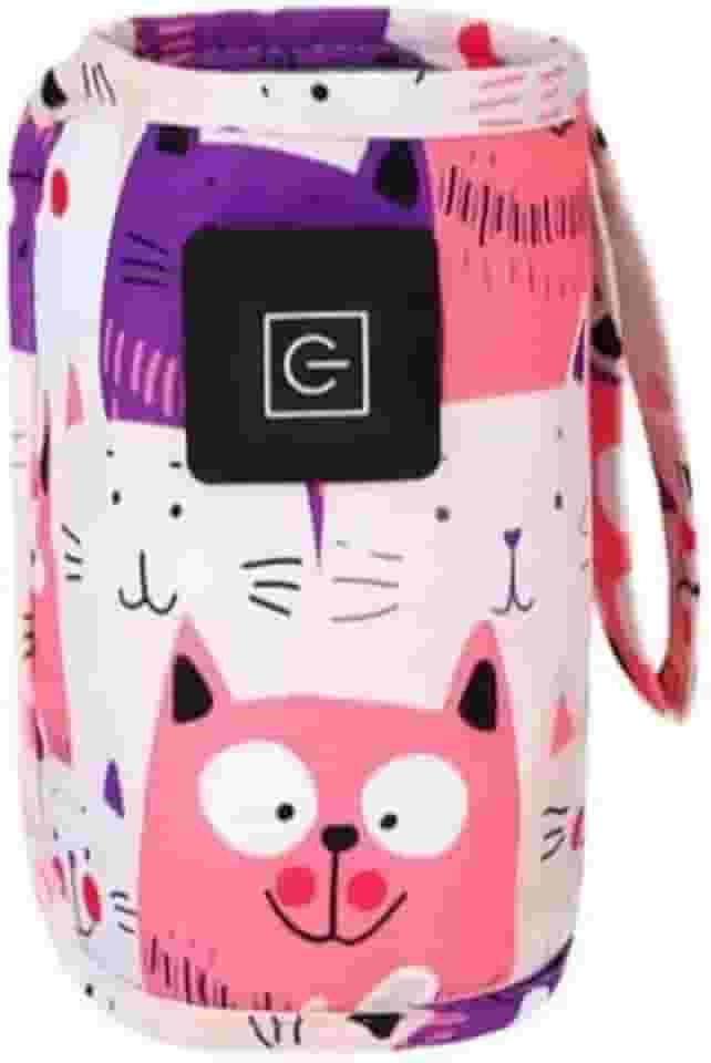 Aquecedor Mamadeira Regulagem Temperatura 3 Niveis Usb (Gato Pink)