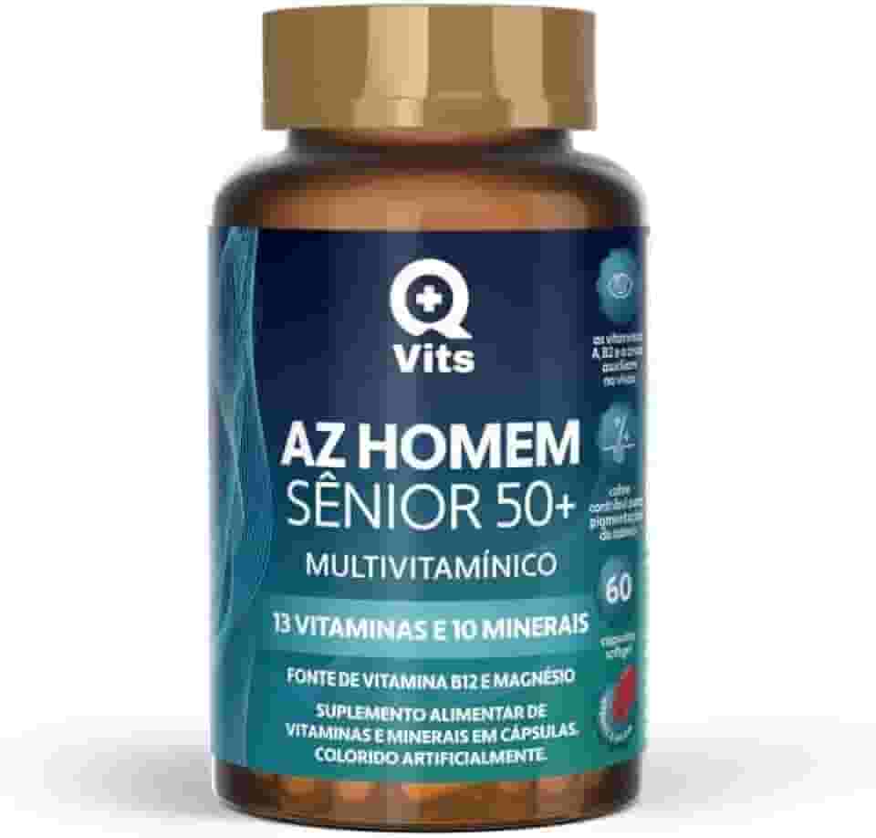 AZ Homem Sênior 50+ Completo QMaisVits 60 Cápsulas Softgel