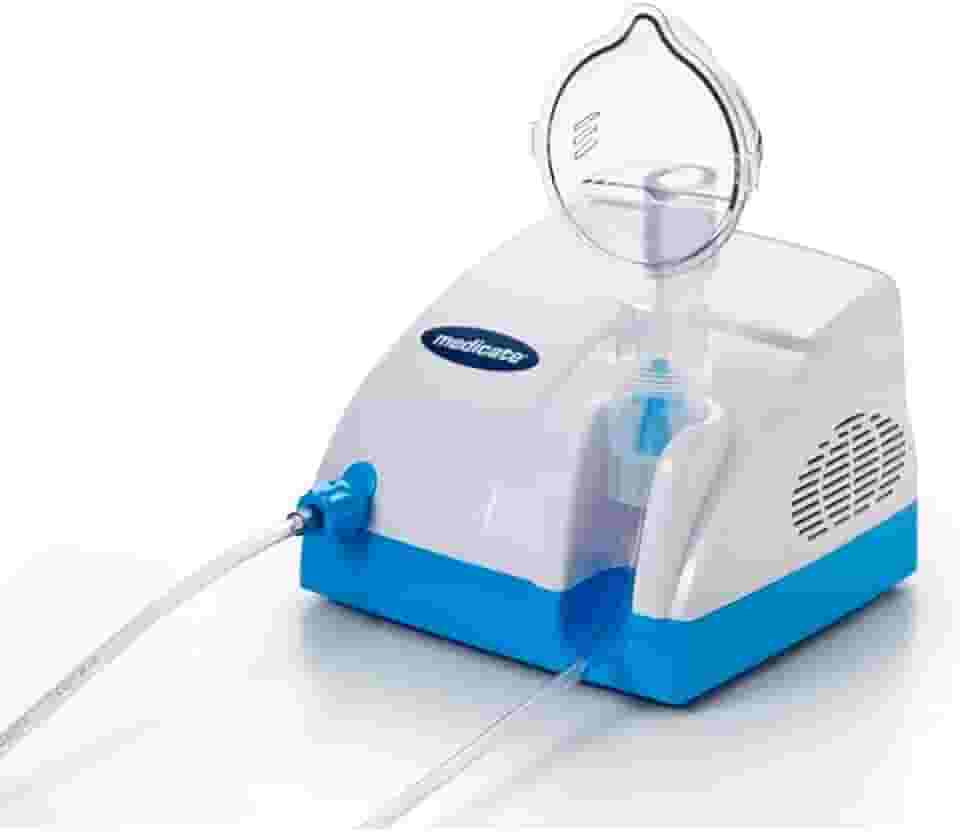 Inalador Compressor MD1000 AZT, Medicate, Azul/Branco