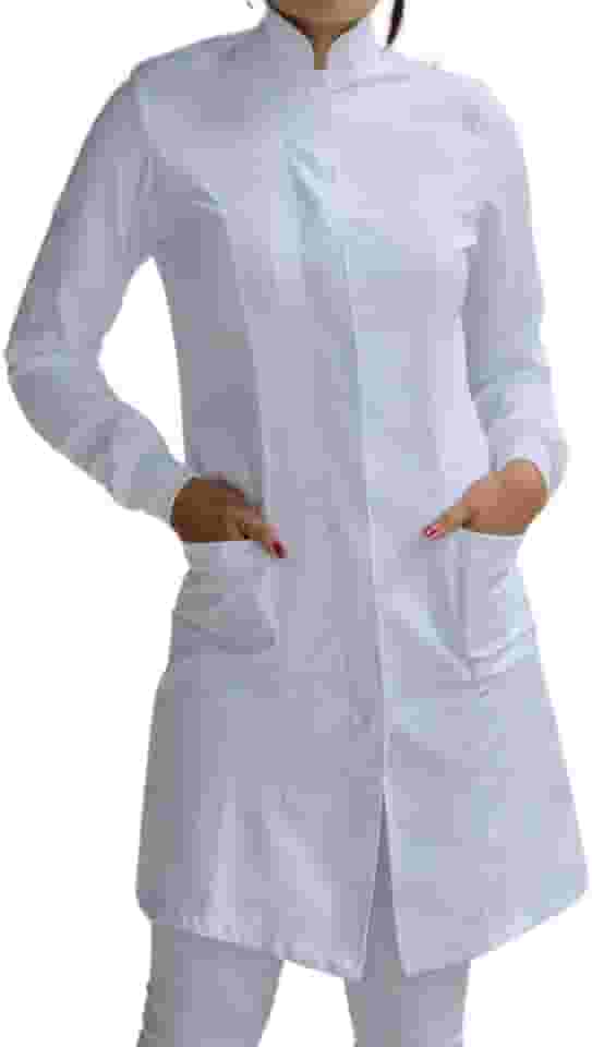 Jaleco Feminino Manga Longa Gabardine/enfermeira/médica