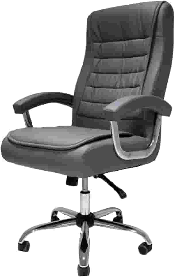 Cadeira De Escritório Presidente Com Regulagem Altura Ergonômica Confortável Monique Big Executiva Com 42 Molas Ensacadas Giratória Cinza
