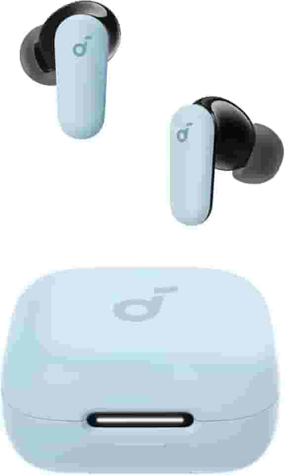 soundcore P30i da Anker, Fone de Ouvido Bluetooth 5.4 com Cancelamento de Ruído Adaptativo, Graves Poderosos, 45H de Reprodução, Estojo 2-em-1 com Suporte para Celular, IP54, Fone sem fio TWS, Azul