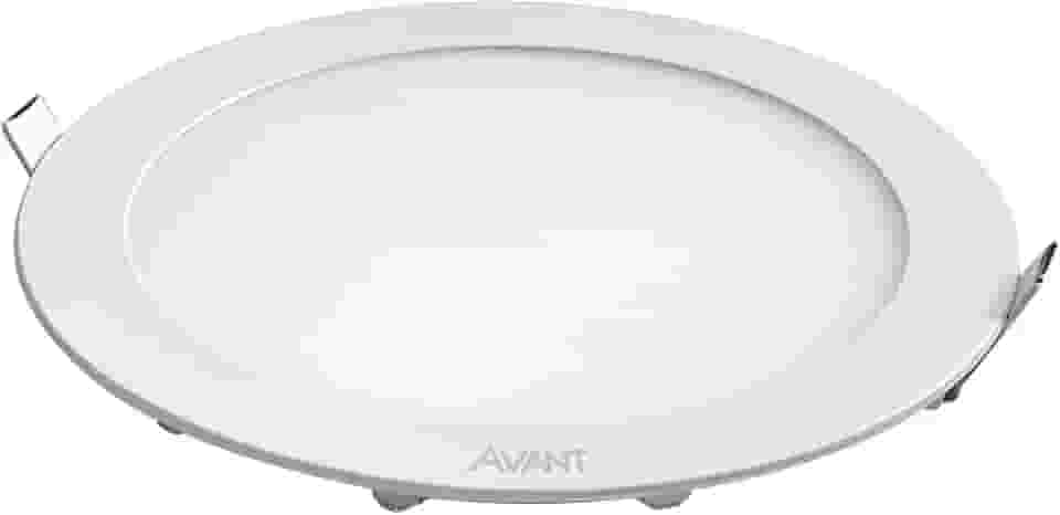 Painel Plafon LED 12W de Embutir Redondo 17cm, Bivolt, 6500k branco Frio, Avant