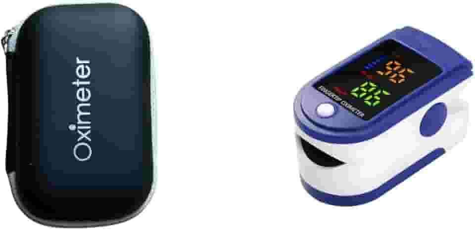 Oxímetro Digital Medidor Pulsação e Saturação de Oxigênio no Sangue Pulso Pilha Portátil Simples Pratico (OXIMETRO + ESTOJO PROTETOR)