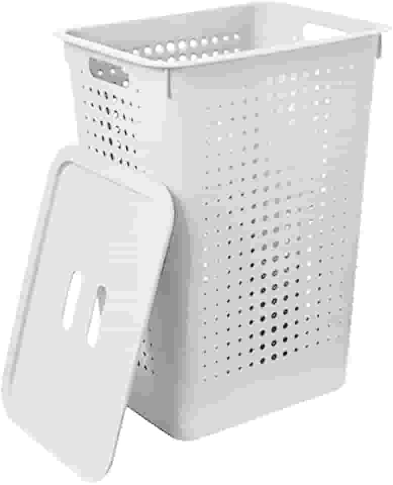 Cesto com Tampa, Branco, OU