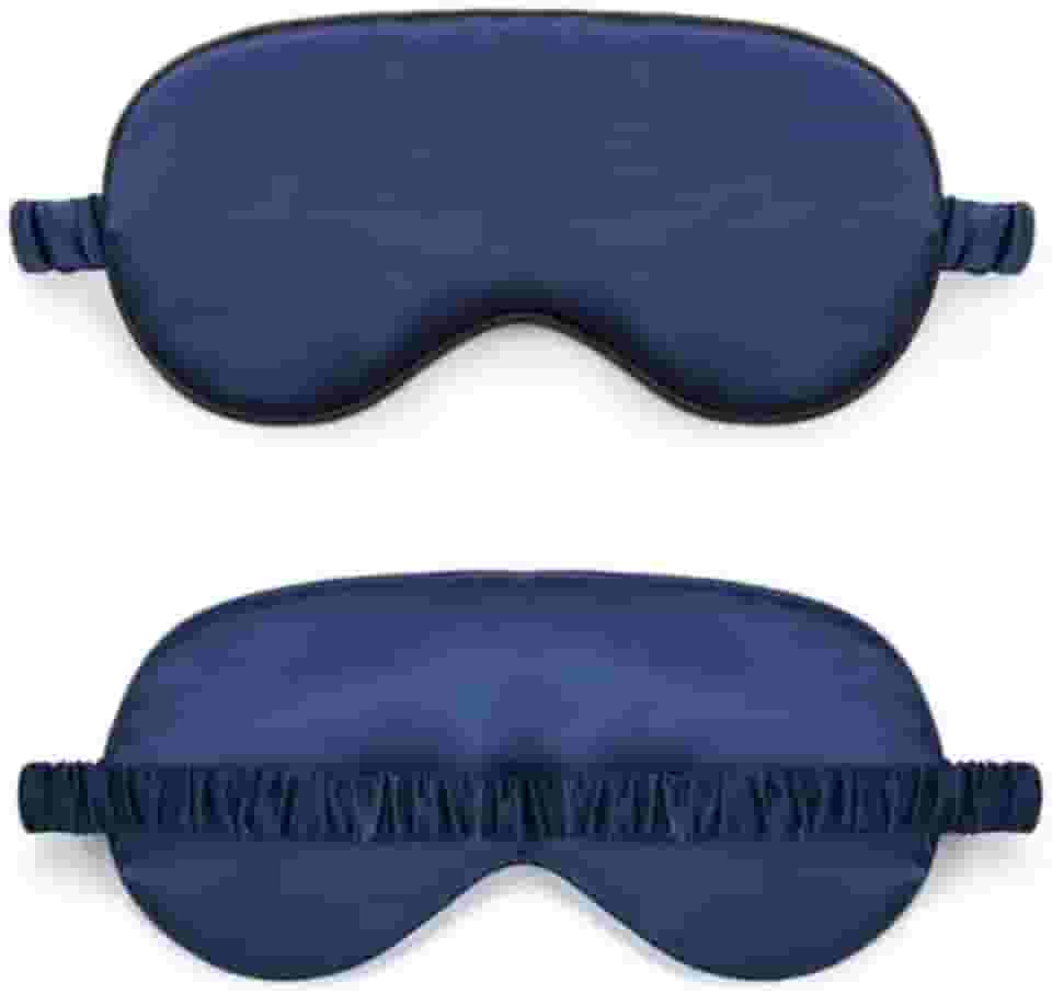 Máscara de dormir com enchimento de camada dupla e tira elástica para uma noite de sono perfeita (Azul)