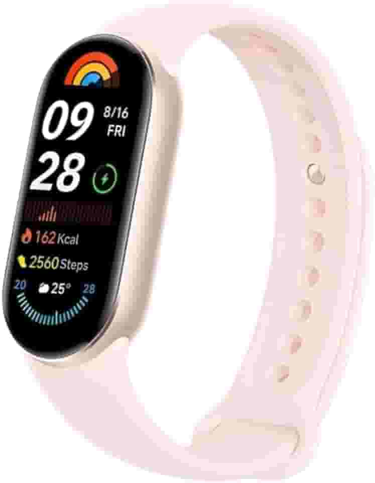 Relógio Mi Band 9 smart-band 9 (GLOBAL) Pulseira Inteligente, Tela AMOLED 1,62, Relógio inteligente, Fitness, Pulseira Impermeável, Suporte Para NFC, 150 Modos Esportivos (ROSA) (ROSÊ)