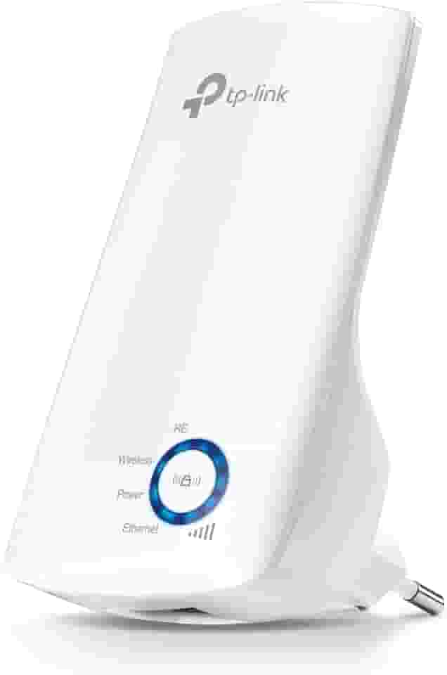 Repetidor de sinal Wi-Fi TP-Link TL-WA850RE Wireless N 300Mbps, compacto, expansor de sinal, adaptador de wireless, App Tether, Controle de Leds, Branco