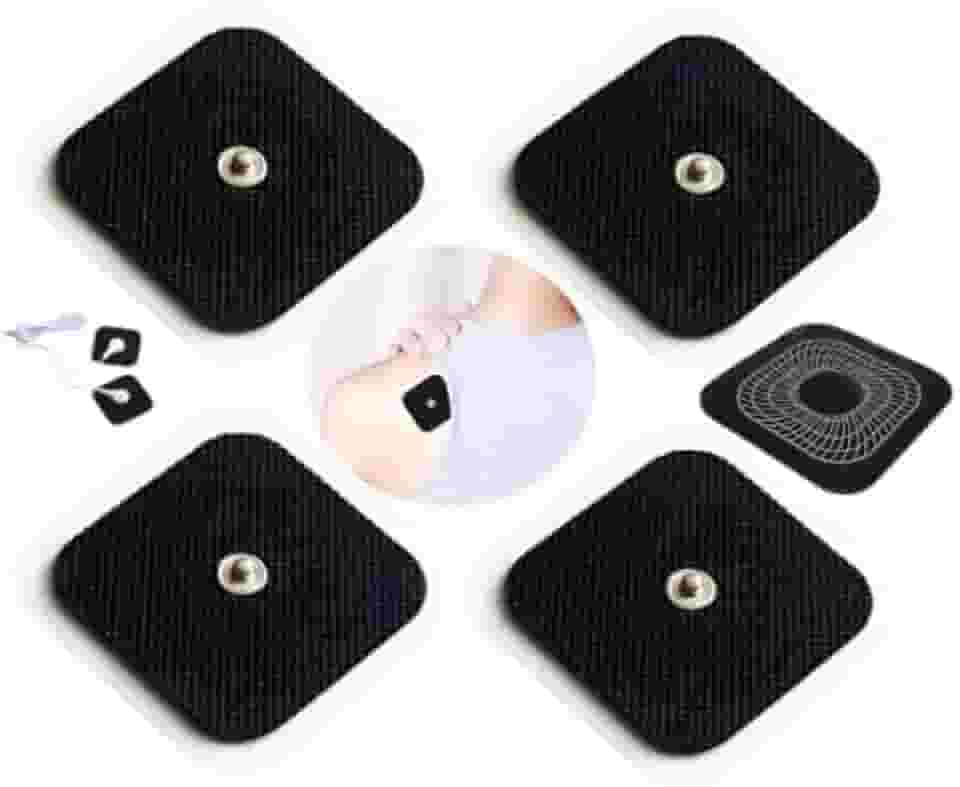 8 Eletrodos 5x5cm plug 3.7mm CPX OFC compatível com Compex