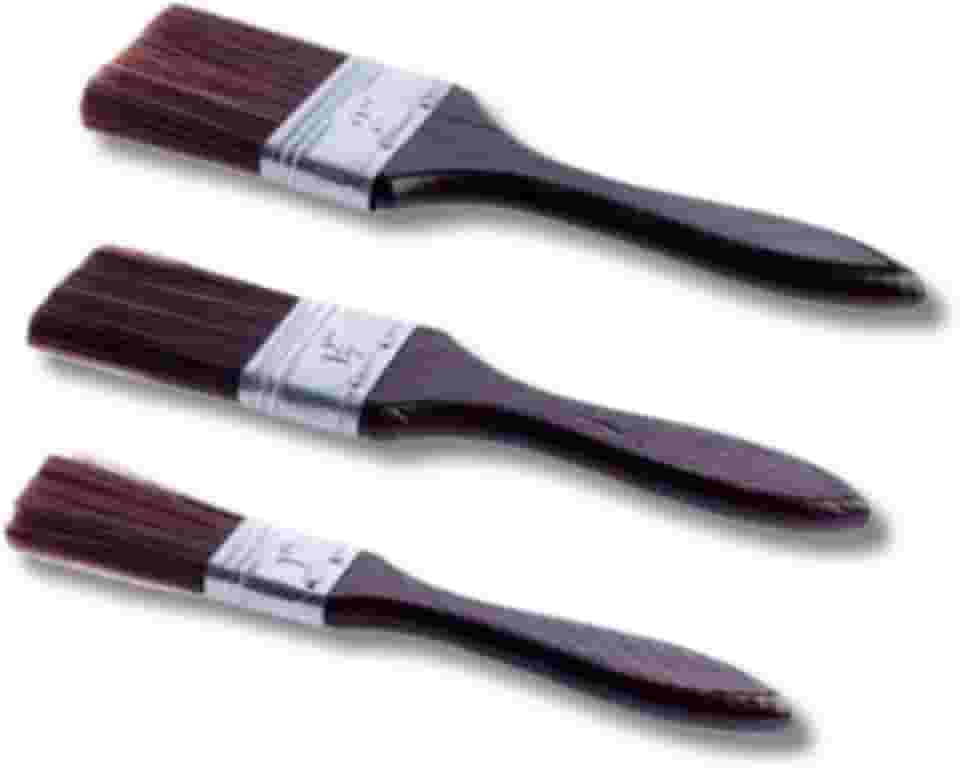 Kit 3 Pincéis para Pintura de Madeira – Cerdas Macias, Encaixe Metálico Reforçado e Uso Versátil em Pintura, Artesanato e Reforma
