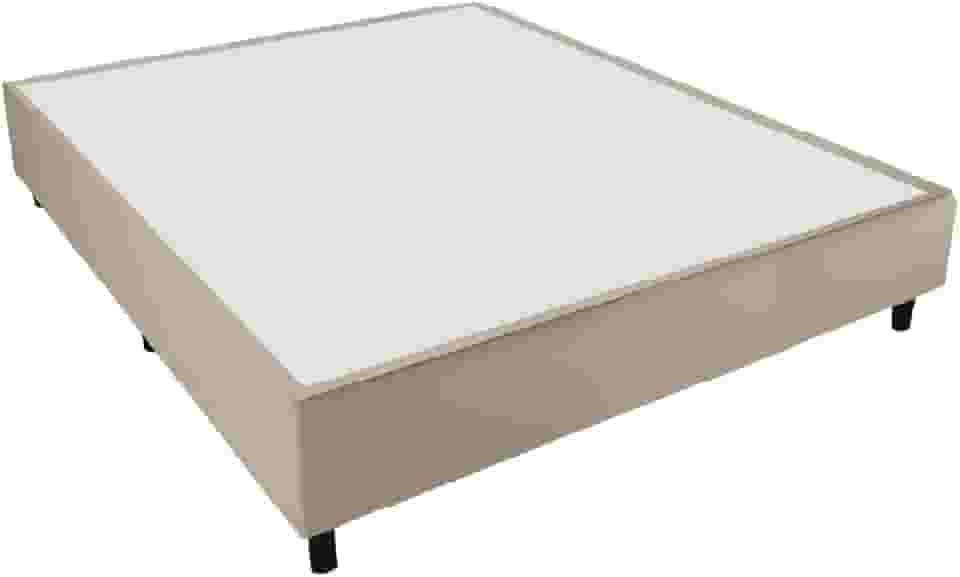 Cama Box Base Casal Queen 1,58m Bege Suede