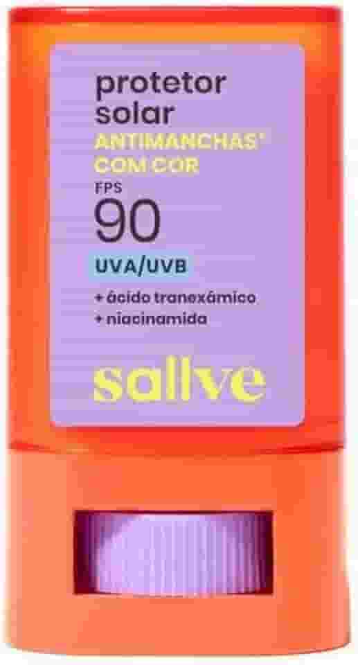 Sallve Protetor Solar Bastão Antimachas FPS 90 com Cor 3-15g