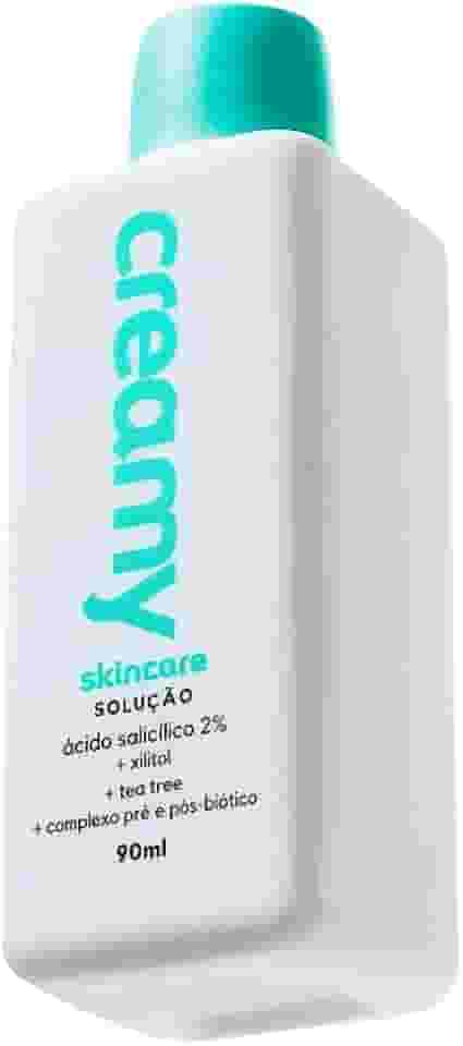 Creamy Skincare Ácido Salicílico 90ml | Ameniza Linhas Finas, Rápida Absorção, Diminui o Brilho Excessivo, Diminui os Cravos | Peles Mistas, Oleosas, Noturno e Diurno