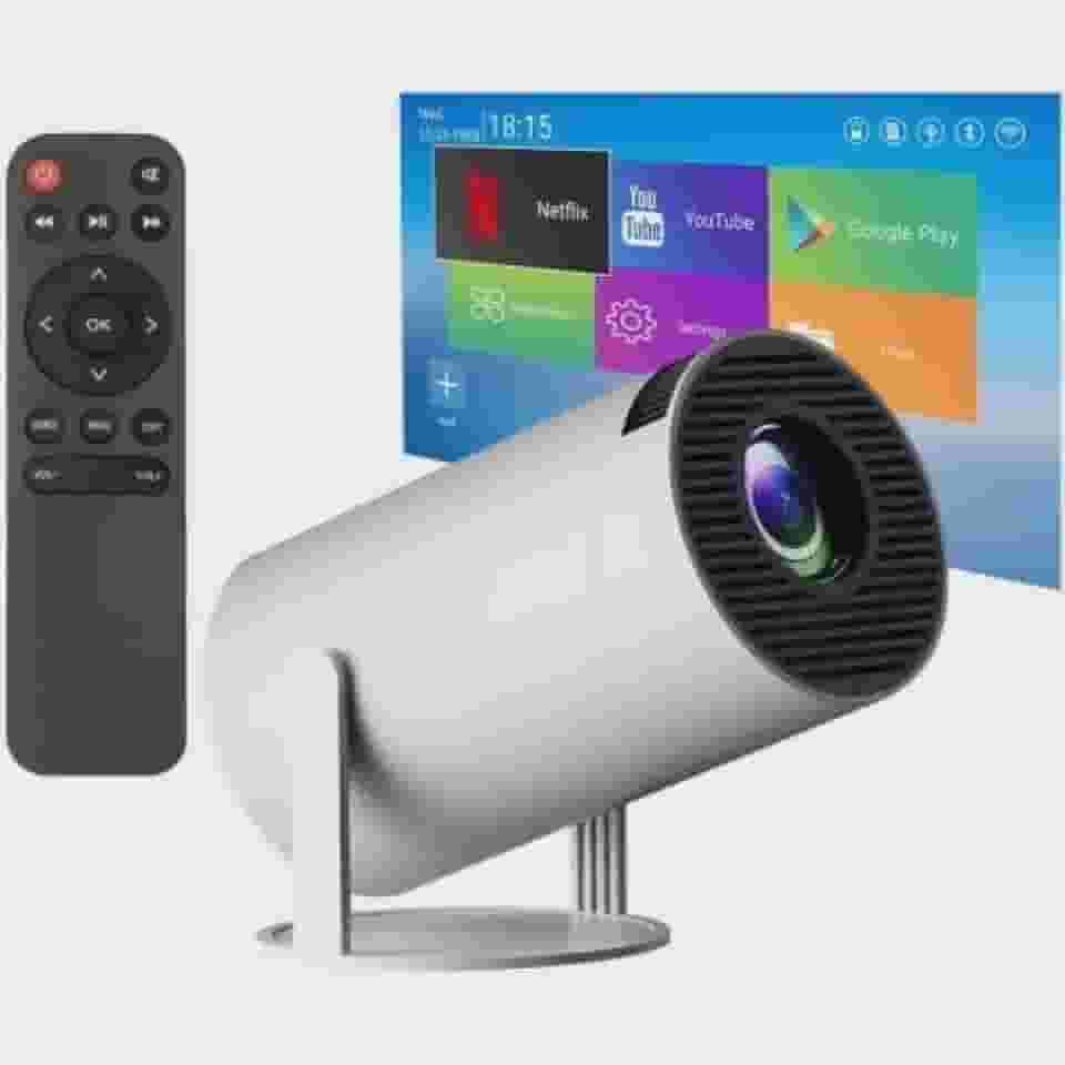 Projetor de Imagem Portátil HY400 - Full HD 4K 1080P, Wi-Fi Dual Band, Espelhamento de Tela, HDMI, Bluetooth, Projeção até 120 Polegadas, 180° Girável, Autofoco, Auto Correção Exclusividade