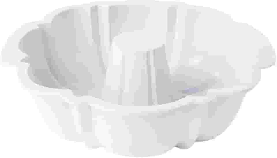 Forma Pudim Pudinzeira 1,8LT Vai ao Microondas Resistente (Branco)