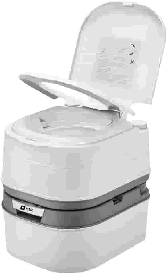 NTK, Banheiro Eco Camp Comfort, Vaso Sanitário Ecológico Portátil para Atividades ao Ar Livre, Motorhome, 24 Litros, com Suporte para Papel Higiênico.