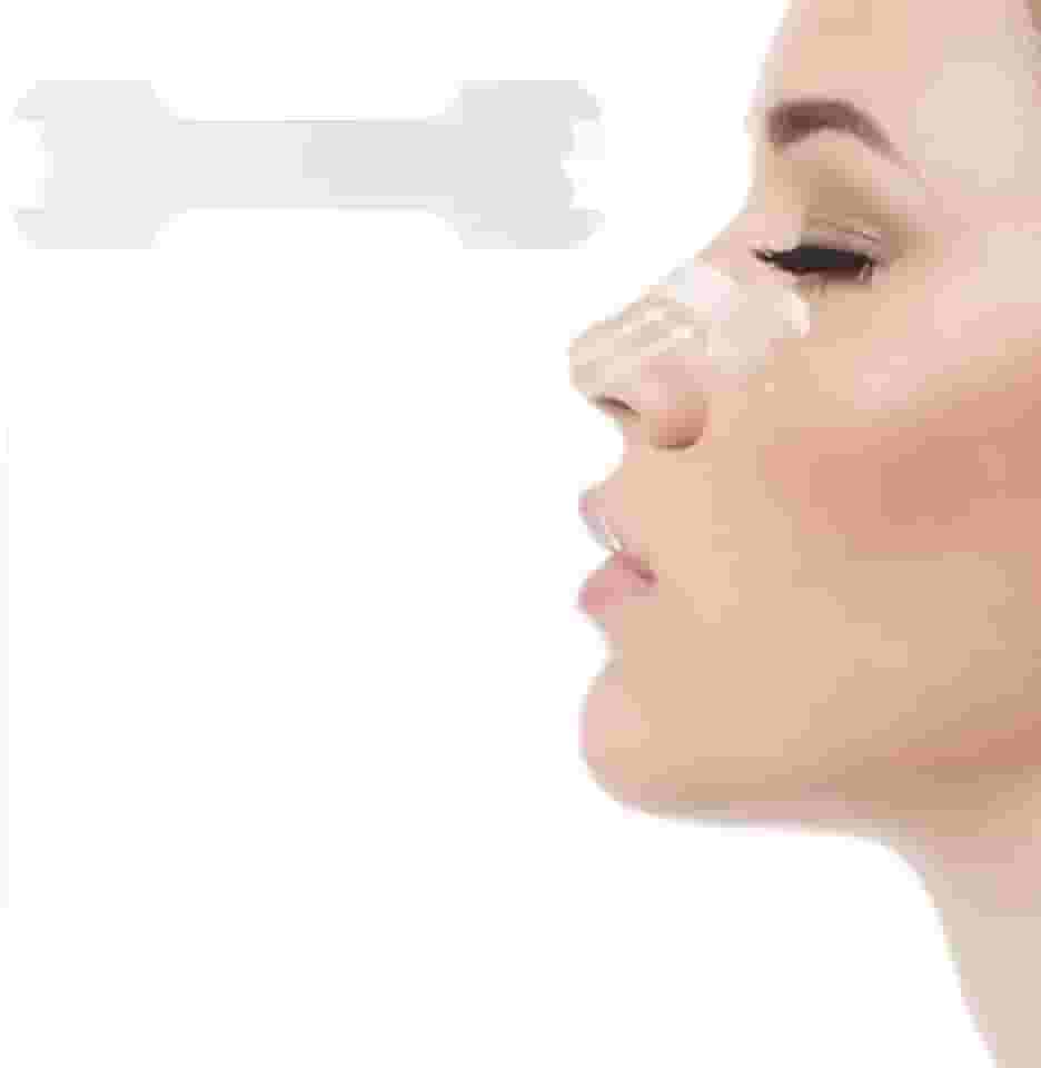 kit 100 Unidades Adesivos Dilatador Tira Nasal Transparente Anti Ronco Tamanho Médio M