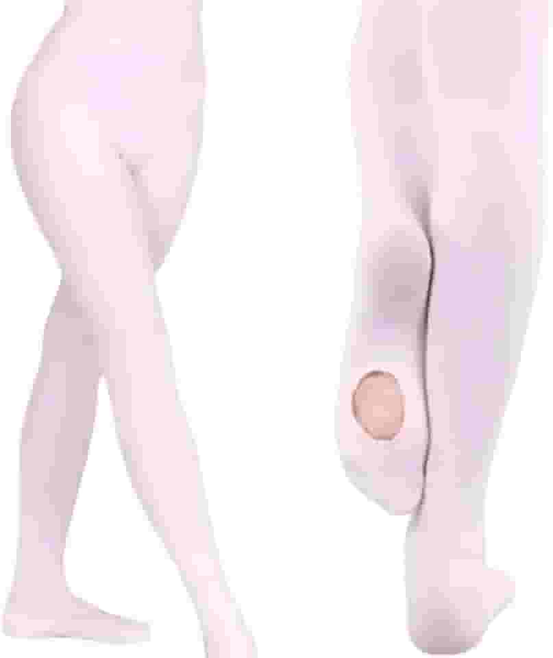 Meia Calça de Ballet Conversível Suplex Rosa Juvenil Fabrica Ballet
