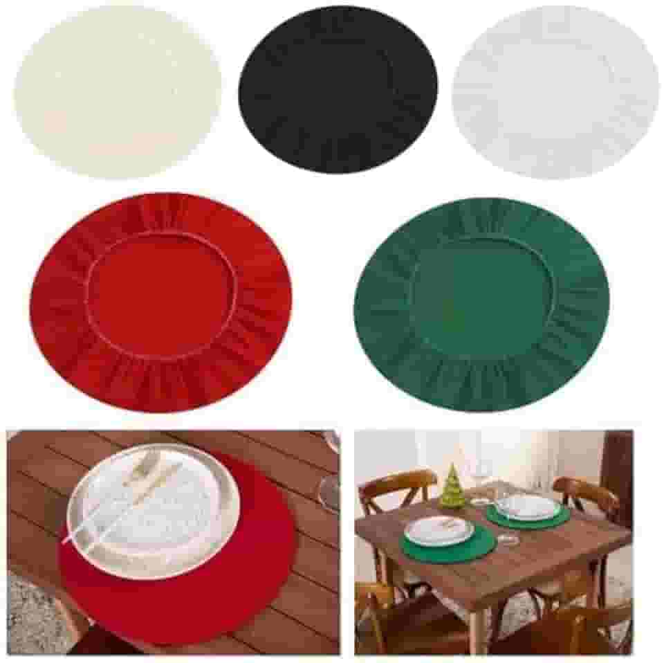 Kit 4 Capas para Sousplat Decoração para Mesa de Jantar Almoço Festa Aniversário Buffet (Palha)