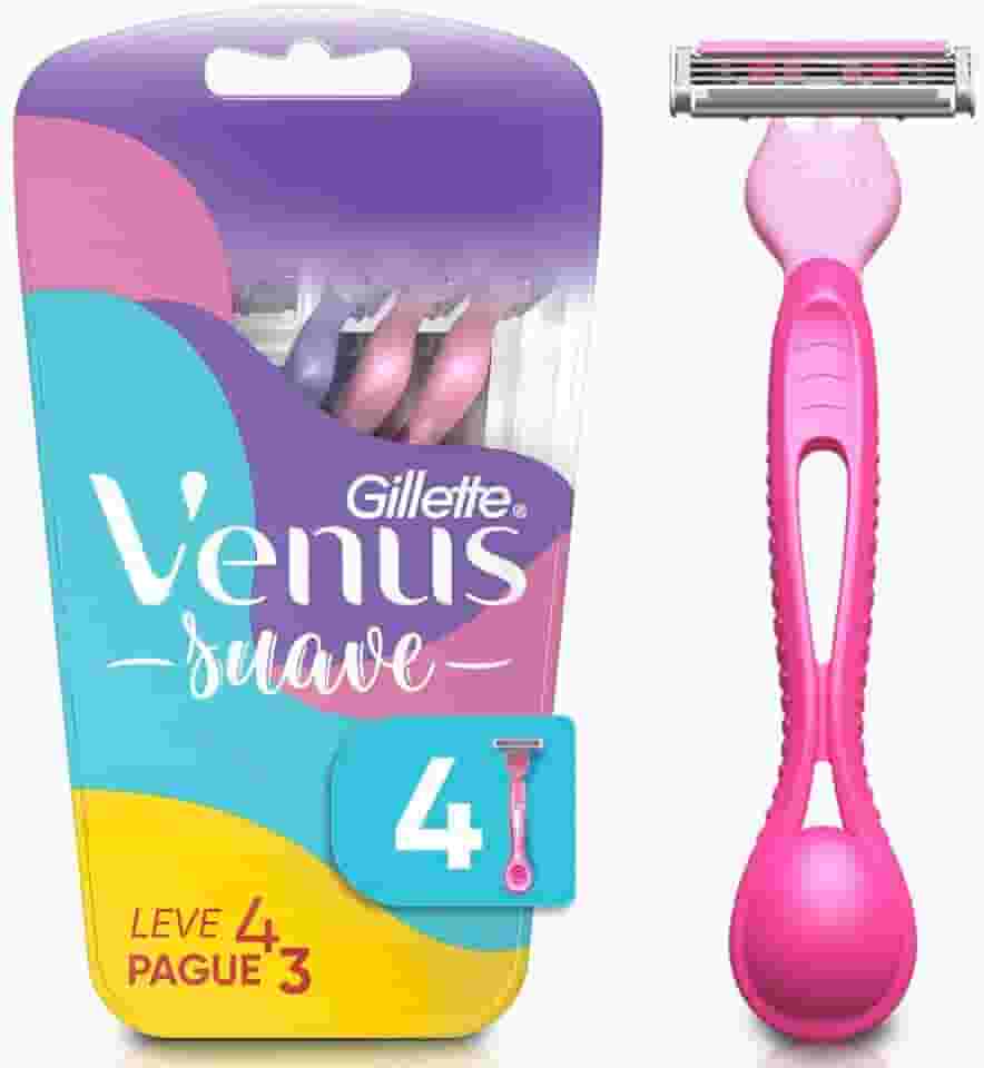 Gillette Venus Aparelho de Depilação Descartável Suave com Aloe, 4 Unidades