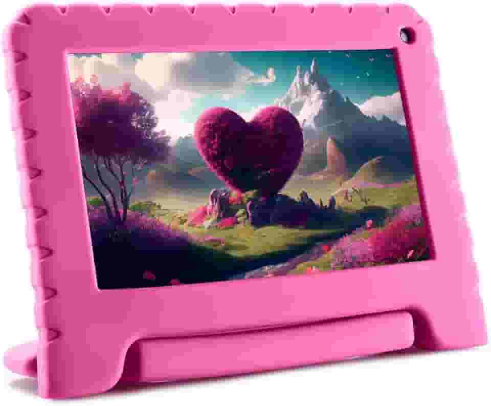 Tablet Kid Pad Rosa 64GB + Tela 7 pol + Wi-fi + Android 13 + Quad Core Multi - NB411