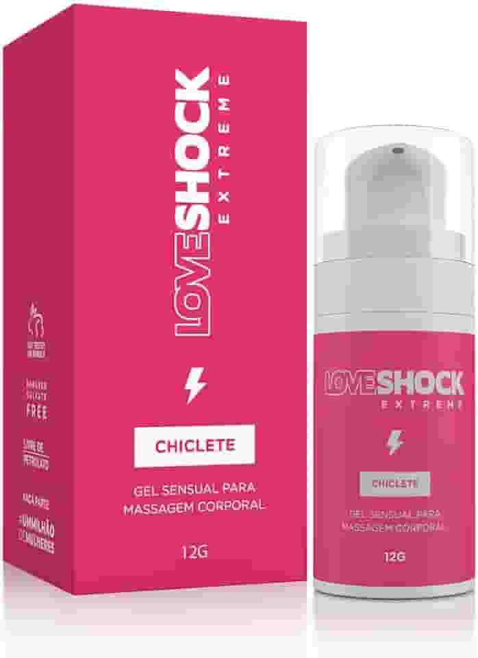 A SÓS Gel Excitante Eletrizante Loveshock Extreme Beijável Chiclete 12g