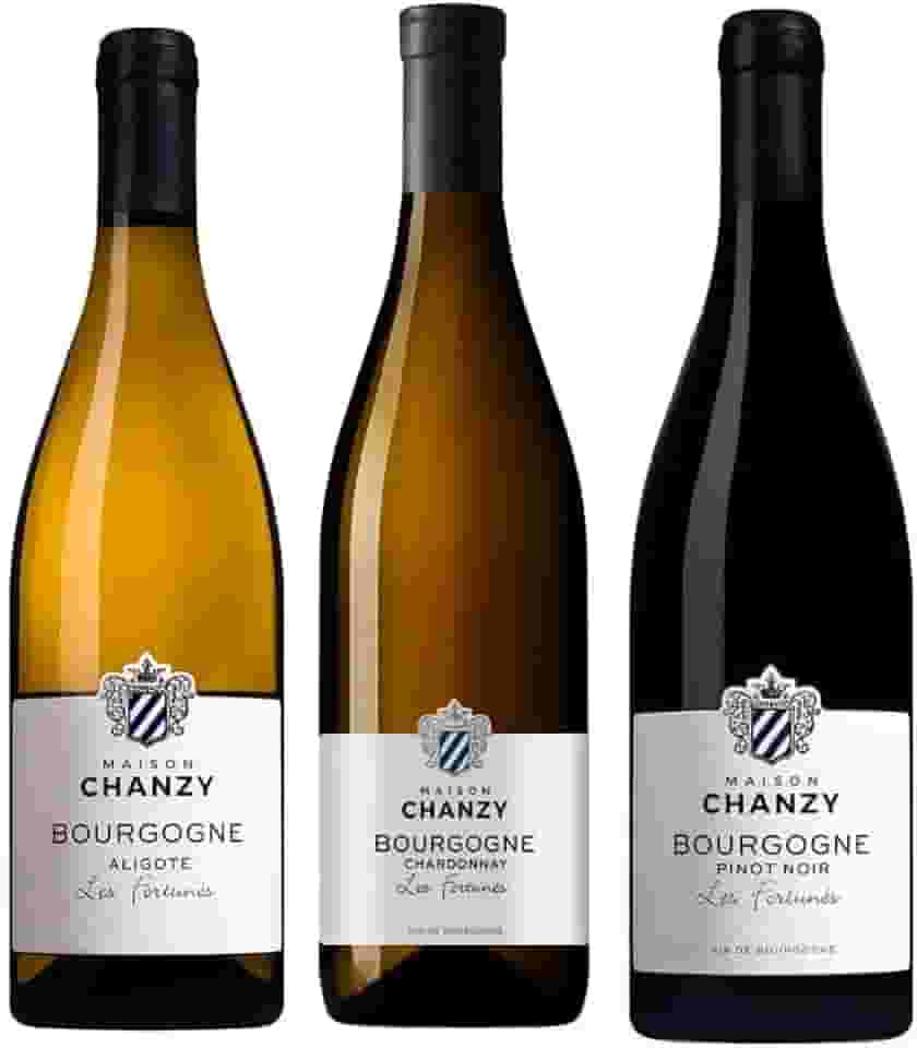 Maison Chanzy, Trio de Vinhos Bourgogne 3 uvas rainhas da Borgonha - Aligoté, Chardonnay e Pinot Noir, 750ml