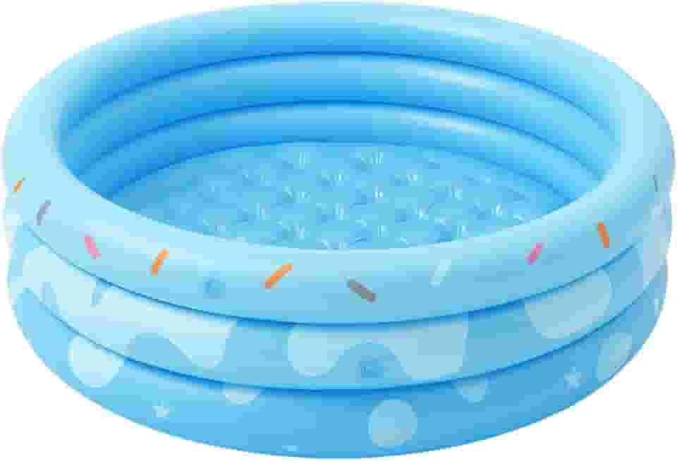 Piscina Infantil Inflável Gigante Donuts Azul 220L Boia Crianças Diversão (Azul)