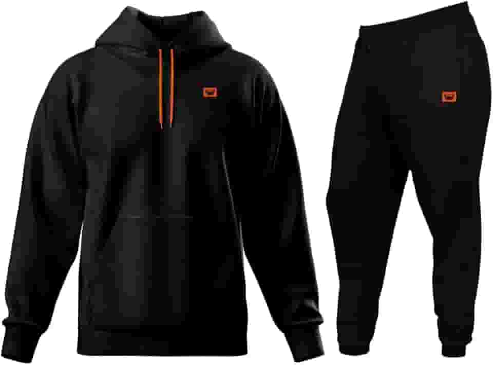 Conjunto Moletom Apeluciado Masculino Calça E Blusa De Frio Com Bolsos E Capuz Relaxado