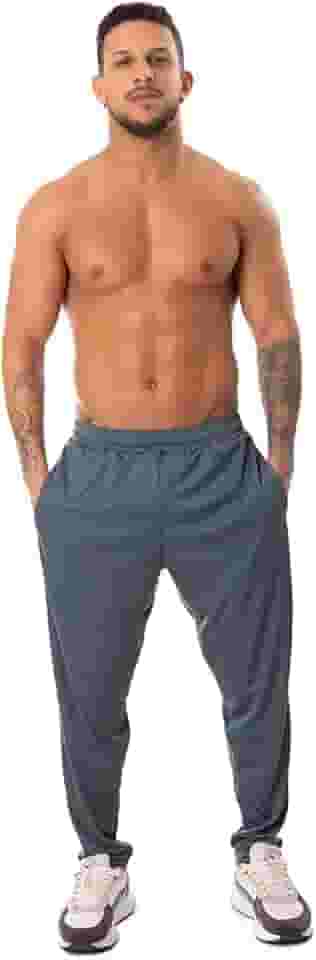 Calça Masculina Esportiva Academia Treino Corrida Bolso Lisa Leve