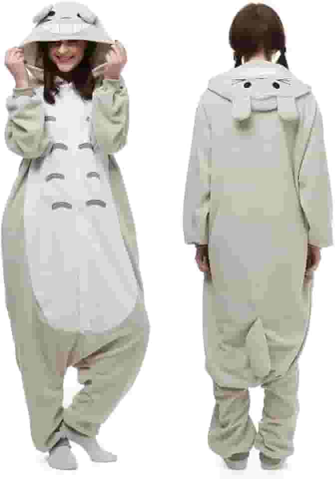 Pijama adulto de animal para Halloween, cosplay, fantasia, roupa de festa, azul, Lty72-cinza, M