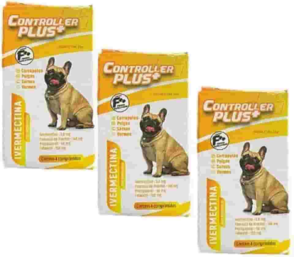 Remedio 4 Em 1 Carrapato, Vermes, Pulga E Sarna 12 Comp 15kg