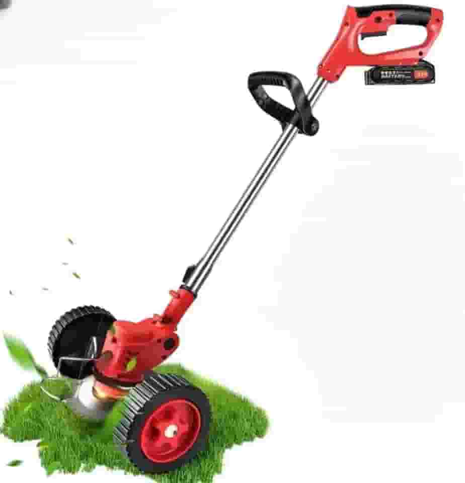 RoçAdeira Com Rodas, Aparador E Cortador De Grama A Bateria, 2 Baterias De LíTio, Deslizante E Leve Para ManutençãO De Jardim(24v)