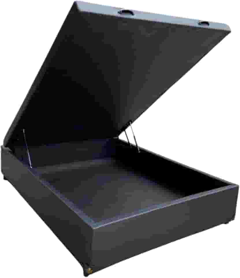 Cama Box Baú Casal Sintético Preto Com Pistão A Gás - Imperium do Sono