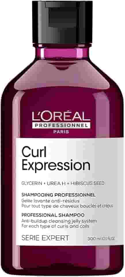 L'Oréal Professionnel Shampoo Antirresíduos Curl Expression, Limpa suavemente e elimina o acúmulo de resíduos, Para cabelos cacheados e crespos, Sem sulfato, sem parabenos e sem silicone, 300ml