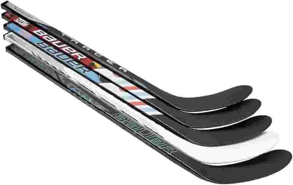 Bauer Mystery Mini Hockey Sticks 2024 (direita) um bastão aleatório